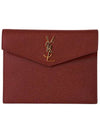 Envelope Uptown Baby Clutch Bag Burgundy - SAINT LAURENT - BALAAN 3