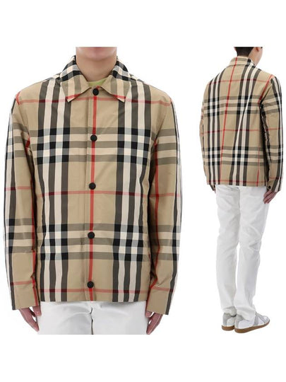 Check Nylon Jacket Beige - BURBERRY - BALAAN 2