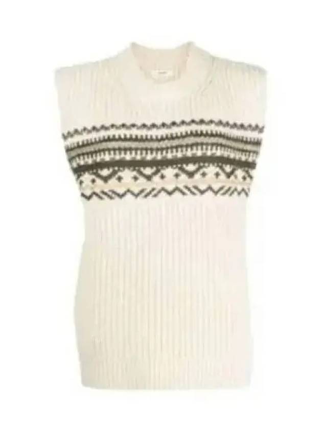 Gresley Wool Sleeveless Knit Top Ecru - ISABEL MARANT - BALAAN 2