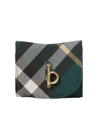 Rocking Horse Check Half Wallet Green - BURBERRY - BALAAN 2