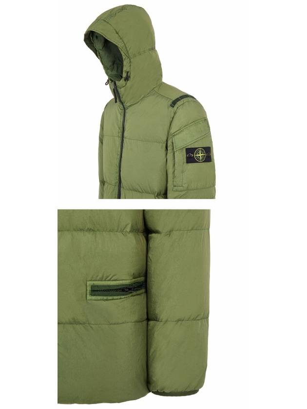 Men's Wappen Patch Crinkle Wraps Padding Khaki - STONE ISLAND - BALAAN 6