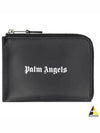 Logo Printed Zipped Card Wallet Black - PALM ANGELS - BALAAN 2