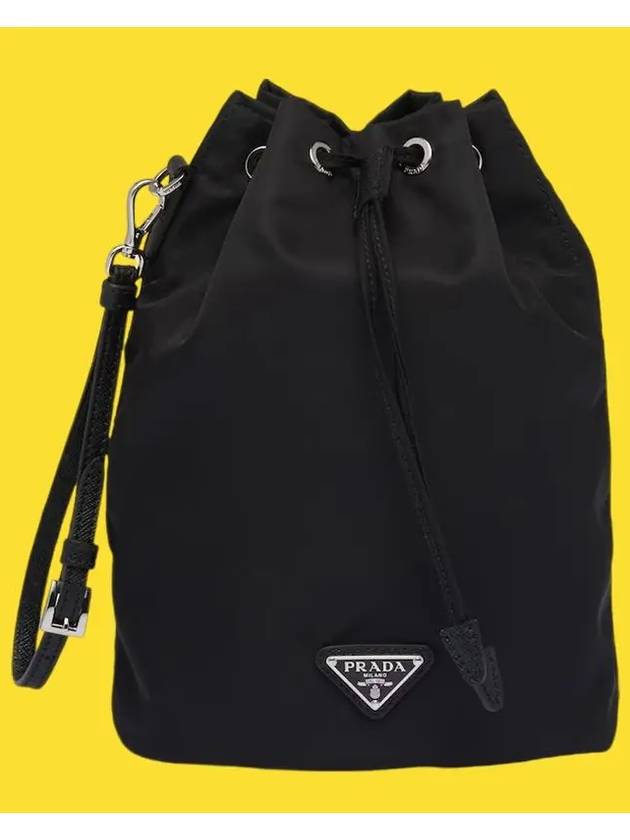 Re-Nylon Drawstring Pouch Black - PRADA - BALAAN 9