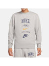 Club Fleece Crew Neck Sweatshirt Grey - NIKE - BALAAN 1