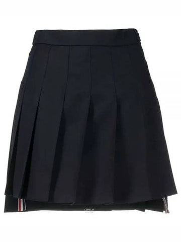 RWB tab dropback super 120 count wool pleated short skirt FGC402V 00626 415 - THOM BROWNE - BALAAN 1