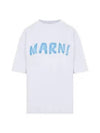 Logo Lettering Boxy Fit Short Sleeve T-Shirt White - MARNI - BALAAN 2