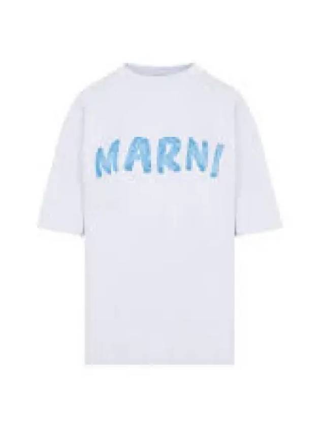 Logo Lettering Boxy Fit Short Sleeve T-Shirt White - MARNI - BALAAN 2