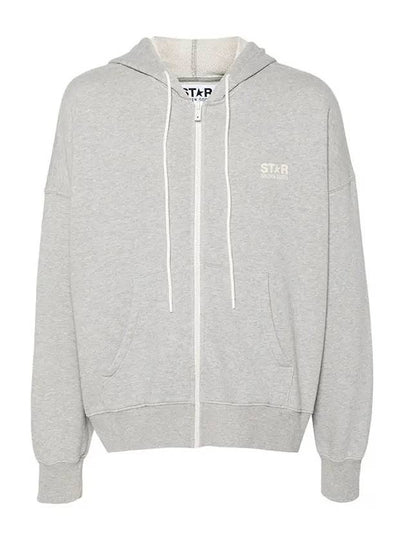 Star Logo Zip-Up Hoodie Melange Grey - GOLDEN GOOSE - BALAAN 2