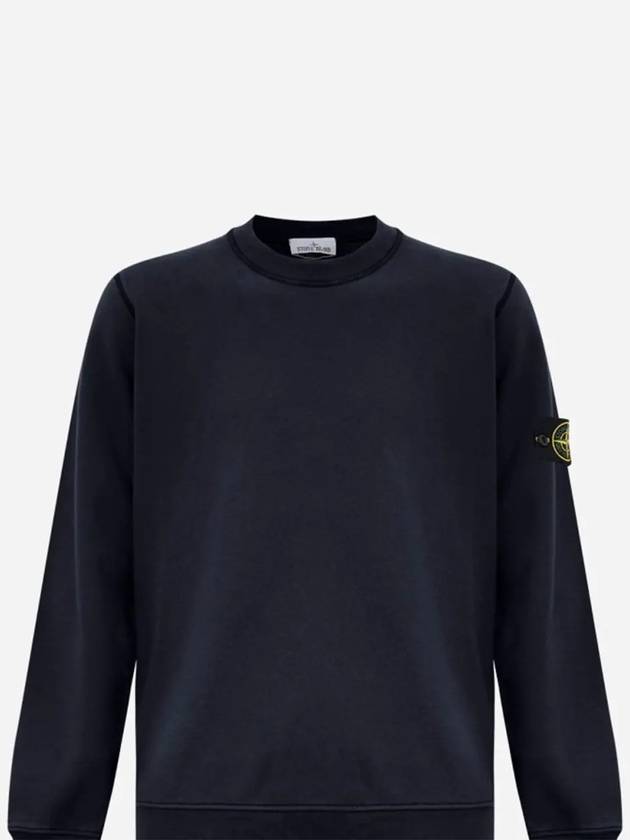 Compass Patch Cotton Sweatshirt Navy - STONE ISLAND - BALAAN 5