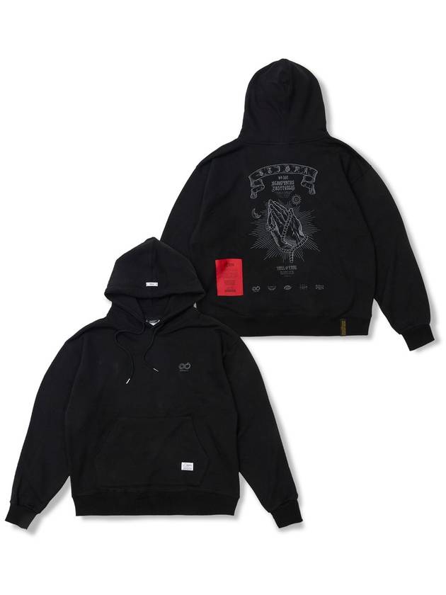 Praying Oversized Hoodie Black - STIGMA - BALAAN 1