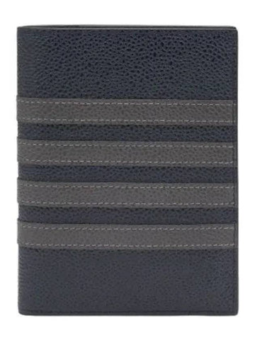 RWB insert 4 bar passport holder navy wallet - THOM BROWNE - BALAAN 1