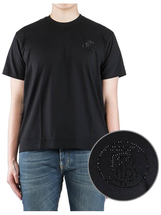 TB Logo Short Sleeve T-Shirt Black - BURBERRY - BALAAN 2