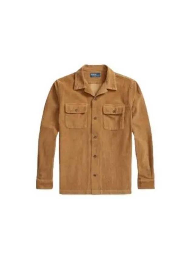 Corduroy Cotton Shirt Camel - POLO RALPH LAUREN - BALAAN 2