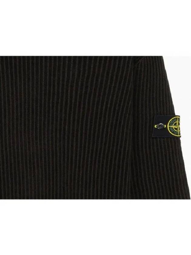 Wappen Patch Cotton Chenille Crew Neck Pullover Knit Top Brown - STONE ISLAND - BALAAN 3