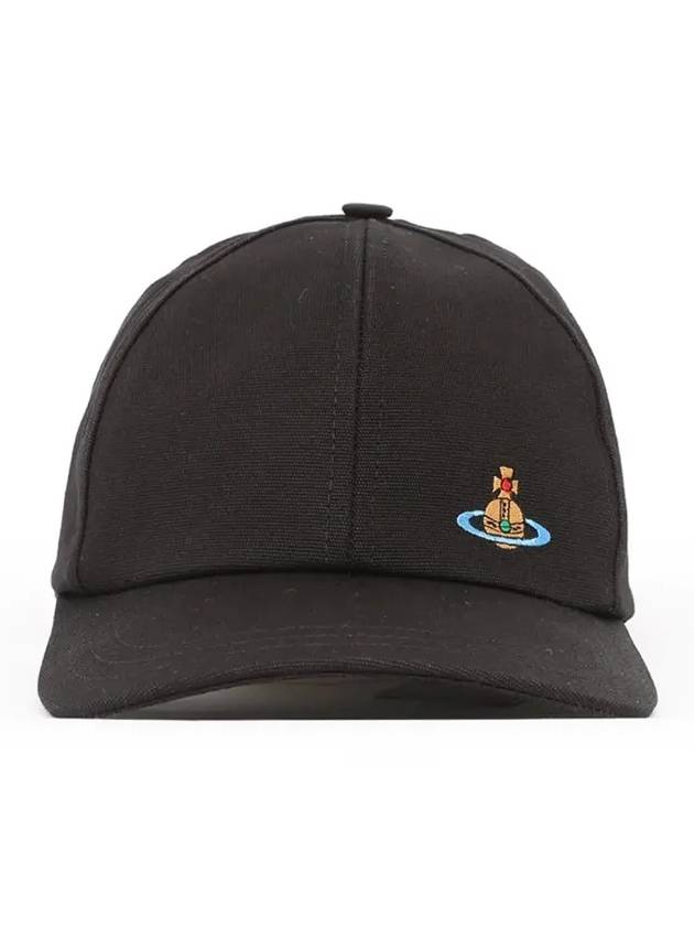 ORB Uni Colour Baseball Ball Cap Black - VIVIENNE WESTWOOD - BALAAN 3