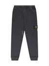 Waffen Patch Cotton Fleece Track Pants Charcoal - STONE ISLAND - BALAAN 2