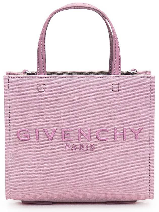 Embroidered G Logo Tote Bag Pink - GIVENCHY - BALAAN 2