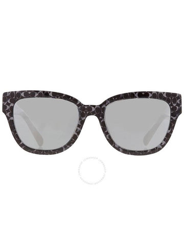 Coach Light Silver Flash Butterfly Ladies Sunglasses HC8379U 55201U 54 - COACH - BALAAN 1