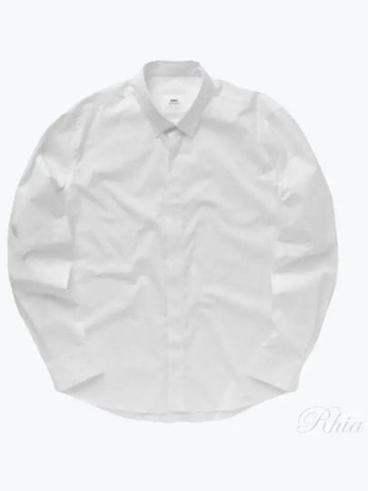 Classic Cotton Long Sleeve Shirt White - AMI - BALAAN 2