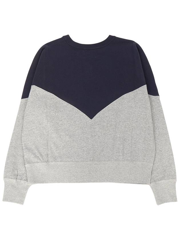 Houston Two-Tone Logo Cotton Sweatshirt Navy Grey - ISABEL MARANT - BALAAN 3