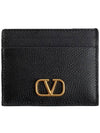 V Logo Signature Card Wallet Black - VALENTINO - BALAAN 2