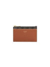 Triomphe Canvas Gold Zipper Card Wallet Tan - CELINE - BALAAN 2