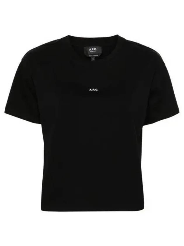 Boxy Micro Logo Short Sleeve T-Shirt Black - A.P.C. - BALAAN 2