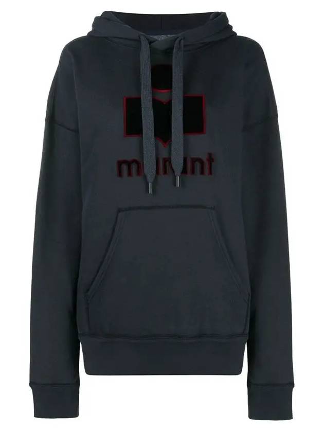 Mansel Big Logo Hoodie Faded Black - ISABEL MARANT - BALAAN 3