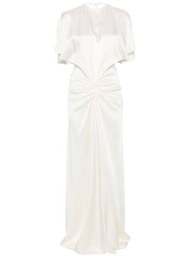 Victoria Beckham Gathered Waist Floor-Length Dress Clothing - VICTORIA BECKHAM - BALAAN 1