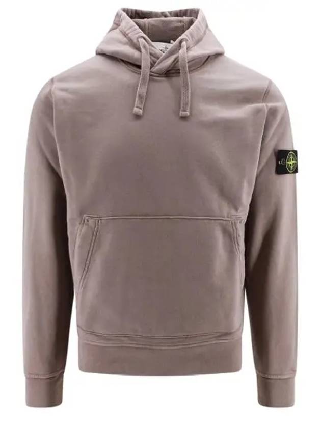 Logo Patch Drawstring Hoodie Grey - STONE ISLAND - BALAAN 2