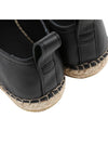 logo leather espadrilles black - GIVENCHY - BALAAN.