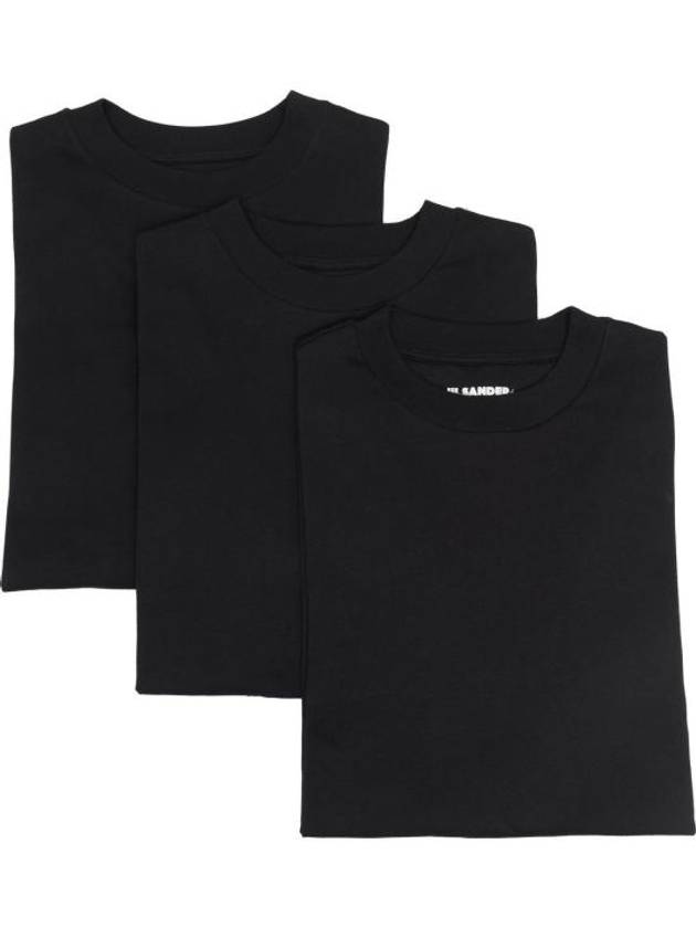 Women's Organic Cotton Long Sleeve T Shirt 3 Pack Black - JIL SANDER - BALAAN 2