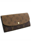 Emilie Monogram Reverse Canvas Long Wallet Brown - LOUIS VUITTON - BALAAN 3