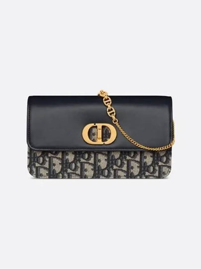 Miss Caro Chain Oblique Jacquard Pouch Bag Dark Blue - DIOR - BALAAN 2