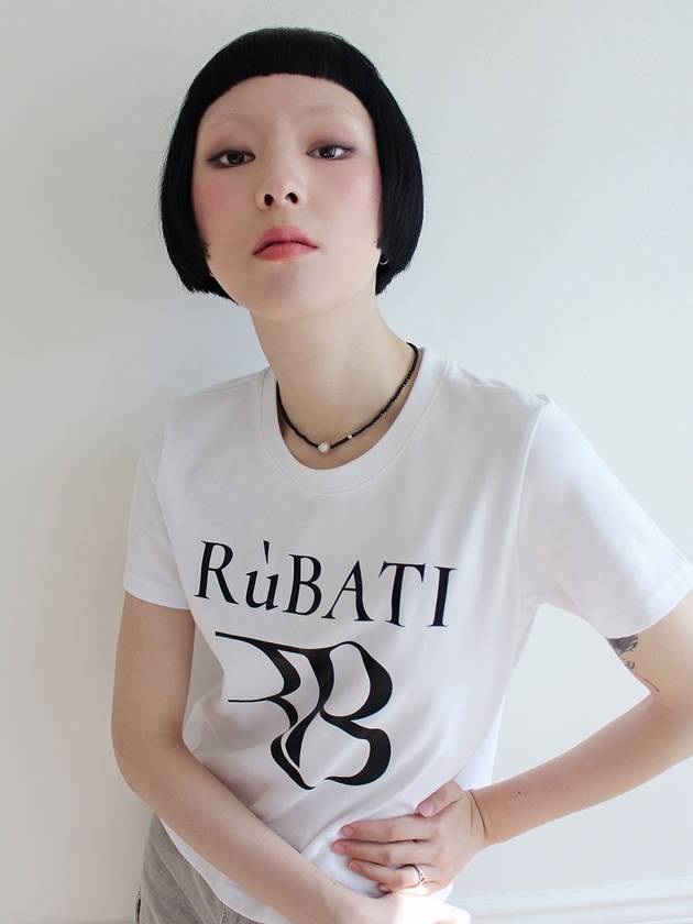 RB Logo Tshirt WHITE BLACK - RUBATI - BALAAN 4