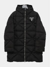 Logo Re-Nylon Down Padded Jacket Black - PRADA - BALAAN 3