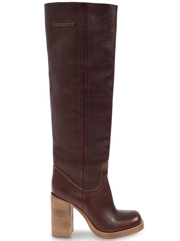 Dsquared2 Leather Boots, Women's, Brown - DSQUARED2 - BALAAN 1