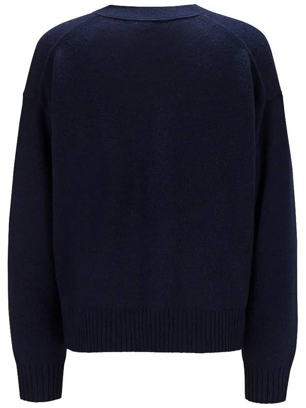 Embroidery Logo Wool Cardigan Navy - POLO RALPH LAUREN - BALAAN 4