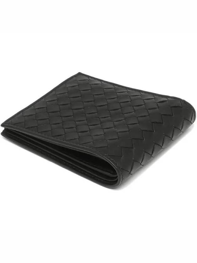 Intrecciato Weaving Half Wallet Black - BOTTEGA VENETA - BALAAN 4