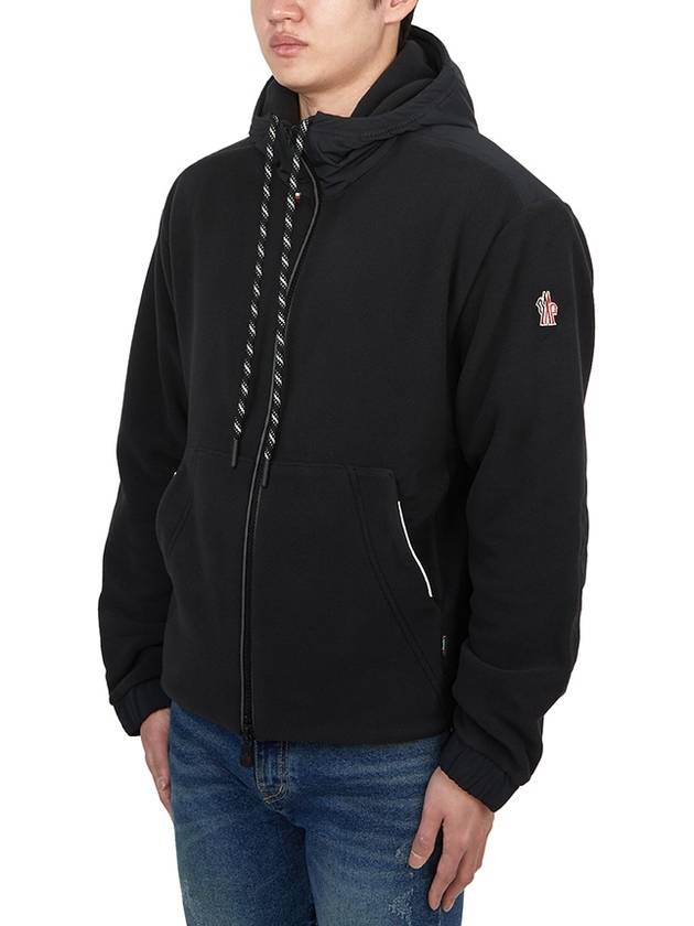 Grenoble Zip Up Hoodie Black - MONCLER - BALAAN 5