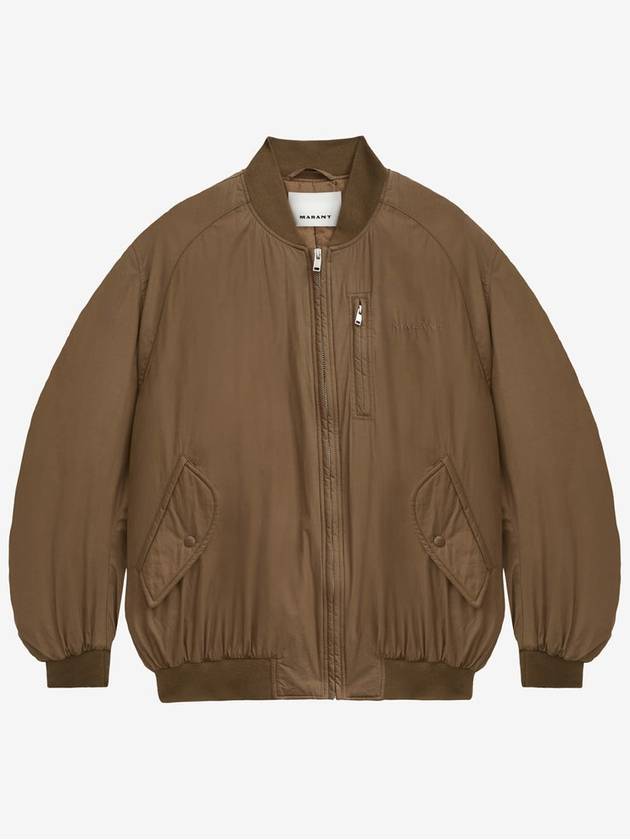 Bakya Zipper Bomber Jacket Brown - ISABEL MARANT - BALAAN 2