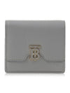 Grainy Leather TB Half Wallet Grey - BURBERRY - BALAAN 1