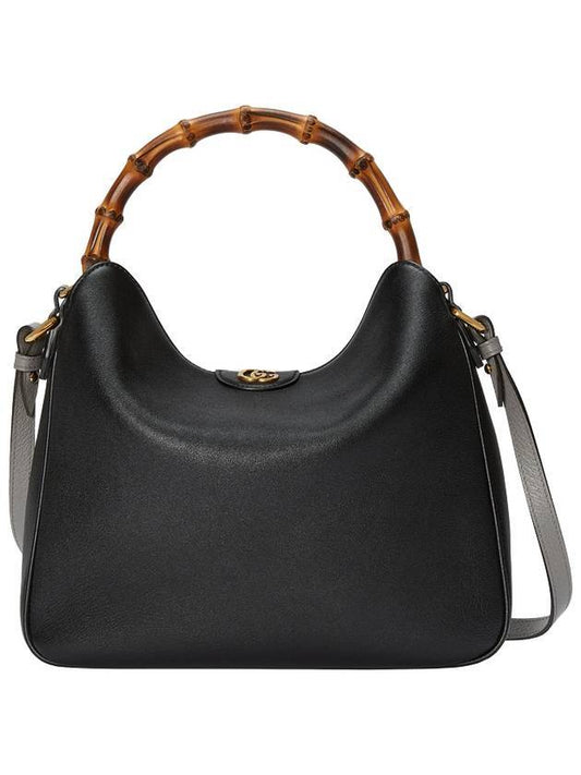 Diana Medium Shoulder Bag Black - GUCCI - BALAAN 1