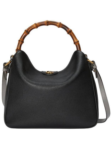 Diana Medium Shoulder Bag Black - GUCCI - BALAAN 1