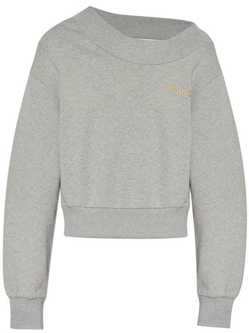 The Attico Sweatshirt With Logo, Women's, Grey - THE ATTICO - BALAAN 1