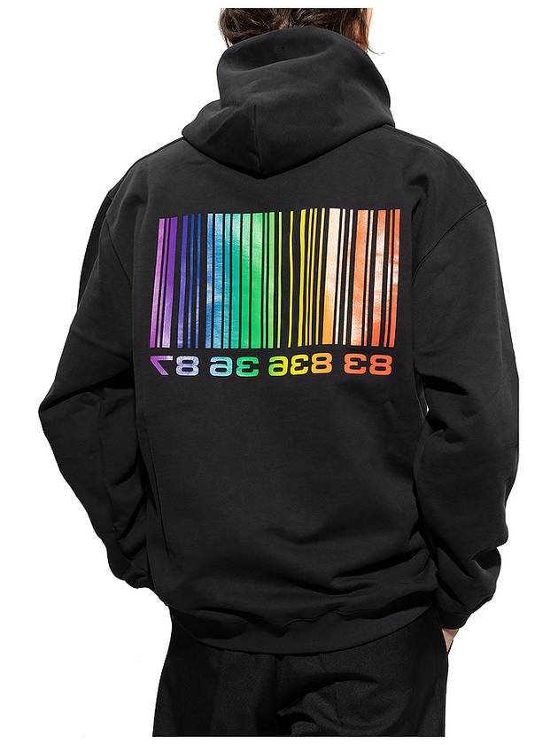 Rainbow Big Barcode Print Hoodie Black - VETEMENTS - BALAAN 4