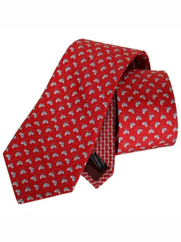 Videogames Print Silk Neck Tie Red - SALVATORE FERRAGAMO - BALAAN 1