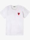 Women s Double Heart Wappen White Short Sleeve T Shirt AZ T287 051 2 - COMME DES GARCONS - BALAAN 2