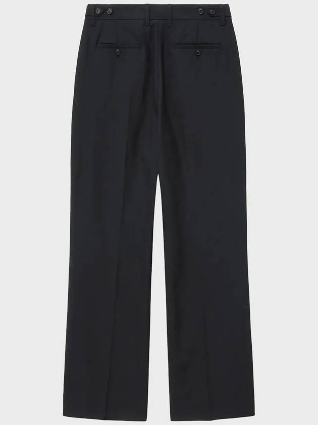 Light Wool Flare Slacks Black - NOIRER - BALAAN 4