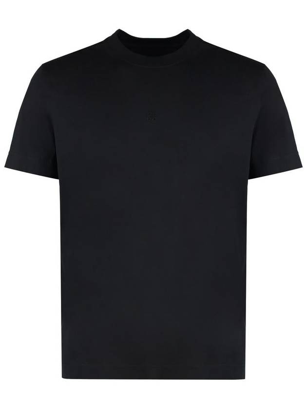 Embroidered 4G Logo Cotton Short Sleeve T-shirt Black - GIVENCHY - BALAAN 2